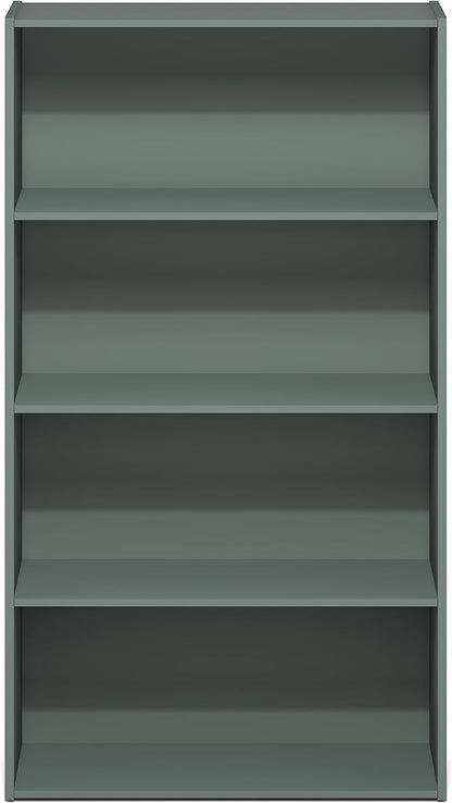 Furinno PASIR Book Shelf, 3-Tier Bookshelf, Storage Shelves Bookcase, 9.7 x 23.7 x 31.5, for Living Room, Bedroom, Home Office, Sage Green
