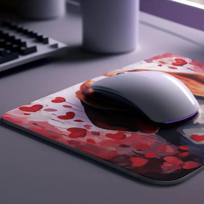 Beagle Mouse Pad Dog with Red Hearts Pattern Non-Slip Rubber Mouse Pad Puppy in Love Mouse Pad for Home Office Work Desk Computer Desktop Laptop for Dog Lovers