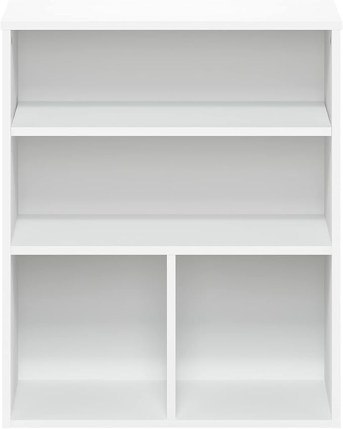 Furinno Pasir 3 Tier Display Bookcase, White