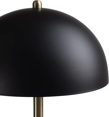Globe Electric 52938 Luna 15" Desk Lamp, Matte Black, Matte Brass Accents, in-Line On/Off Rocker Switch