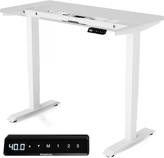 Desktronic Height Adjustable Standing Desk Frame — Ergonomic Sit Stand Desk Frame, Electric Dual Motors 353 lbs, USB & USB-C Charging, Wobble-Free, Touchscreen, 3 Memory Presets, Anti-Collision