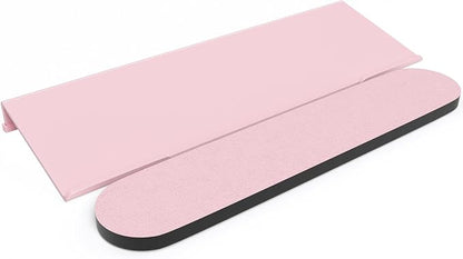 Richboom Ergonomic Computer Keyboard Stand - Acrylic Tilted Computer Keyboard Holder for Easy Typing, Keyboard Riser with Silicone Anti-Slip Case for Office Desk, Home, School, Pink