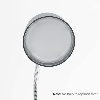 E ENERGETIC LIGHTING LED Desk Lamp, 3.5W 240LM 4000K Cool White Study Lamps for Bedroom and Office, Eye Protection, ETL Listed Silver Table lamp