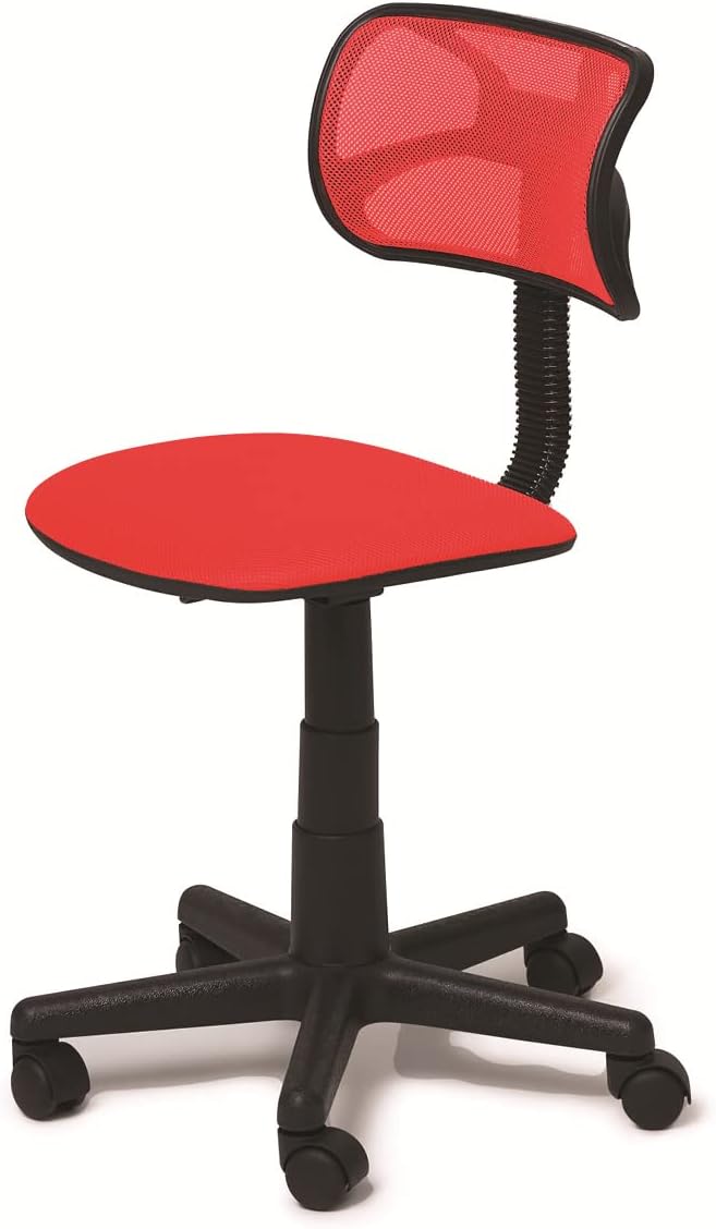 Urban Lifestyle Swivel Mesh Desk Chair, Red 21D x 21W x 33H in