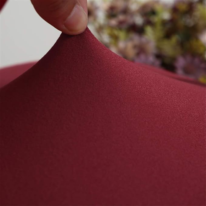 Jinzio Computer Office Chair Cover - Split Protective & Stretchable Cloth Polyester Universal Desk Task Chair Chair Covers Stretch Rotating Chair Slipcover, Burgundy