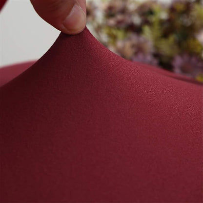 Jinzio Computer Office Chair Cover - Split Protective & Stretchable Cloth Polyester Universal Desk Task Chair Chair Covers Stretch Rotating Chair Slipcover, Burgundy