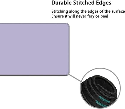 Desk Mat, Large Gaming Mouse Pad with Wrist Rest, 4 in1 XXL Mouse pad+Keyboard Wrist Rest+Mouse Pad Wrist Support+Cup Coaster Set, Ergonomic Desk Pad for Home Office, Purple