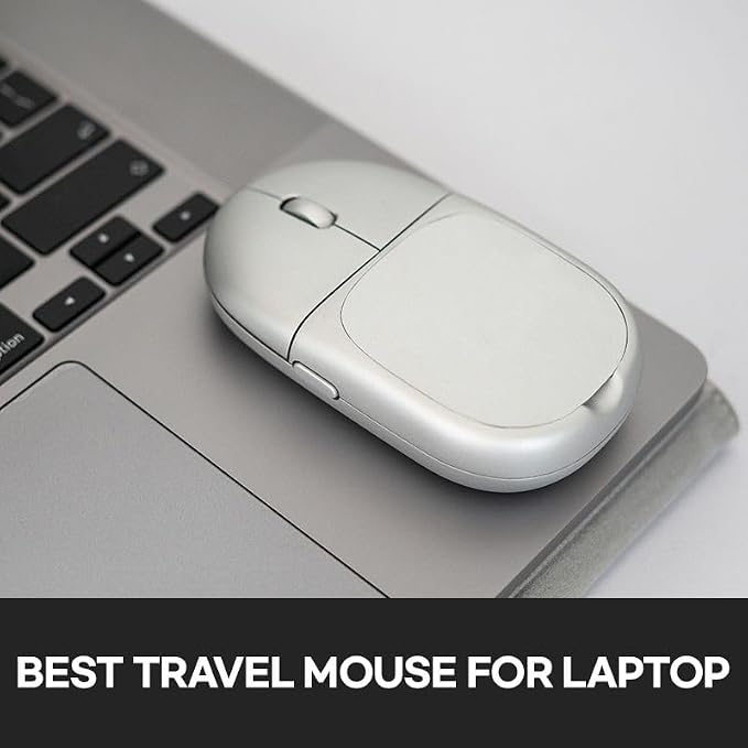 Magnito – Magnetic Wireless Bluetooth Mouse for MacBook, iPad, Laptop, Windows, Chrome OS, Linux – Compact & Portable, Slim, Lightweight, Quiet Clicks – The Best Travel Mouse (Silver)