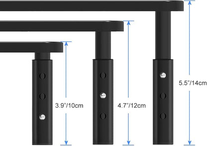 suptek Computer Monitor Stand Riser with Drawer,Monitor Riser for Laptop, Printer, Notebook and All Flat Screen TV Display with Vented Platform,3 Height Adjustable Laptop Riser,1 Pack,Black