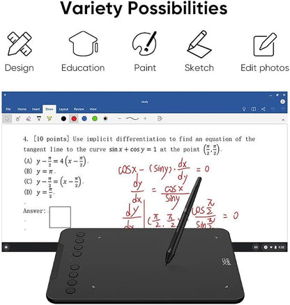 XPPen Updated Deco 01 V3 Drawing Tablet-16384 Levels of Pressure Battery-Free Stylus, 10x6 Inch OSU Graphic Tablet, 8 Hotkeys for Digital Art, Teaching, Gaming Drawing Pad for Chrome, PC, Mac, Android