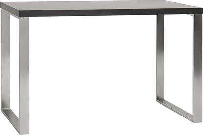 Euro Style Dillon 47" Home Office Writing Gaming Desk | Modern Industrial Minimalism | Lacquer Finished Wood | Professional-Grade Construction for Daily Use | Anthracite, Matte Black Legs