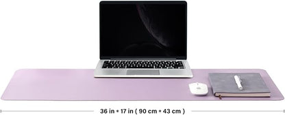 Cork Purple Desk Mat - Dual-Sided Desk Pad for Office and Home - Desk Organization and Accessories - Ideal for Large Mouse Pad and Desk Mats on Top of Desks(36"x 17")