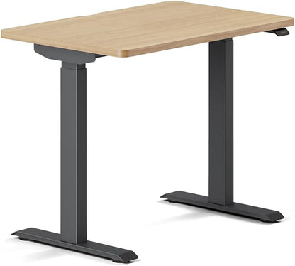 Branch Duo Standing Desk 36 Inches - Adjustable Standing Desk with 20” Range - OLED Control Panel - Frameless Design & Compact Size Suitable for Many Spaces - Charcoal Base - Woodgrain Top