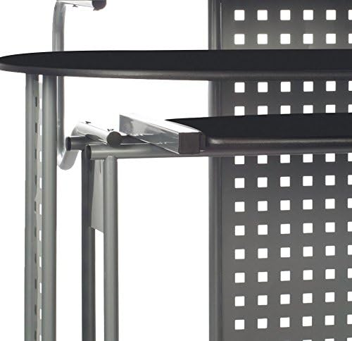 OneSpace Regallo Expandable L-Shaped Desk, Office Computer Desk with 2 Shelves, Black
