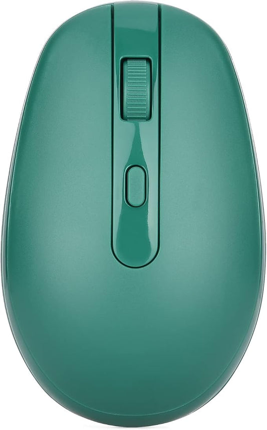 Rii Wireless Mouse RM700 2.4G Silent Computer Mouse with USB Nano Receiver for Laptop,PC,Mac,Chromebook,Windows (Green)