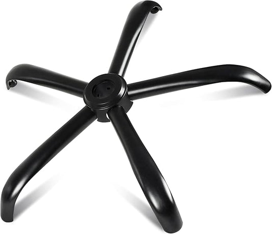 MASTERY MART Heavy Duty Office Chair Base Replacement, 2500 Lbs, 28"(70 cm), Metal Desk Chair Base Replacement Parts with Universal Gas Cylinder Hole and Casters Sockets, Matte Black