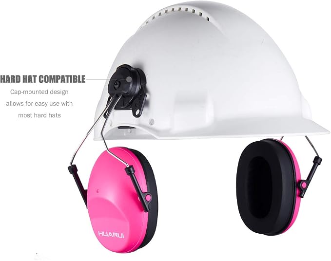 Noise Cancelling Helmet Attachable Ear Muffs Blocking Sound Reduction Ear Protection for Construction Site,Adaptors