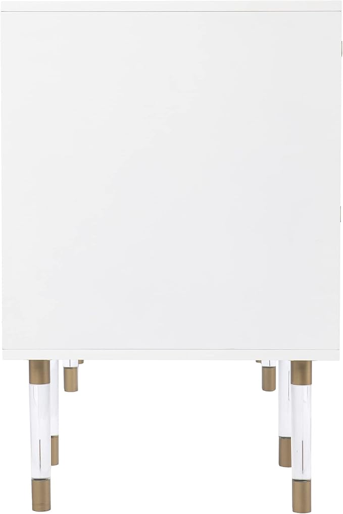 SEI Furniture - Holly & Martin Helston White Writing Desk - Transitional Design, White Iron and Wood - Ideal for Home Office, Bedroom (HO1153137)