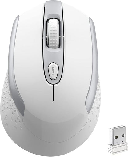 RaceGT Wireless Mouse - 2.4G Silent Cordless for Laptop, Desktop, MacBook, PC - 6 Buttons, 3 Adjustable DPI
