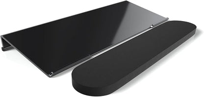KOTEMON Acrylic Tilted Computer Keyboard Stand for Ergonomic Typing, Keyboard Tray Holder with Silicone Non-Slip Case, Black