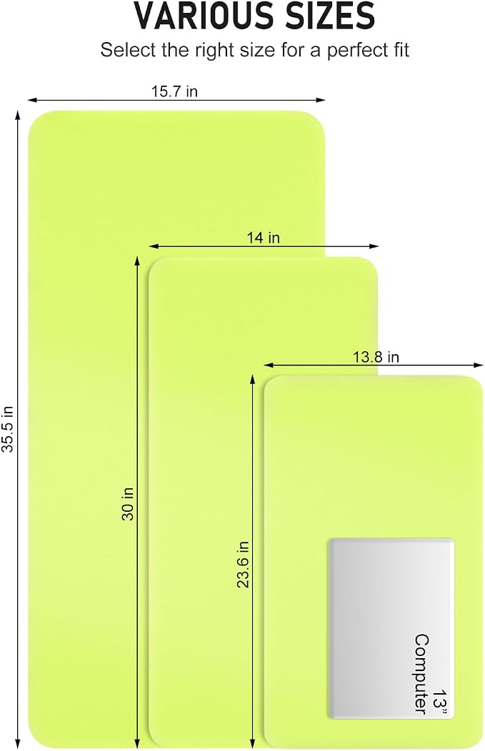 Desk Pad, 35.5" x 17" PU Leather Non-Slip Desk Mat Large Mouse Pad for Desktop, Waterproof Laptop Computer Writing Mat for Office, Home, Work, Gaming, Kiwi Green