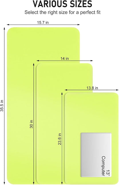 Desk Pad, 35.5" x 17" PU Leather Non-Slip Desk Mat Large Mouse Pad for Desktop, Waterproof Laptop Computer Writing Mat for Office, Home, Work, Gaming, Kiwi Green