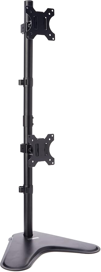 Fellowes 8044001 Professional Series Free-Standing Stacked Monitor Mount, Adjustable Computer Monitor Stand for 2 Monitors with Dual Monitor Arms, 32 Inch Monitor Capacity