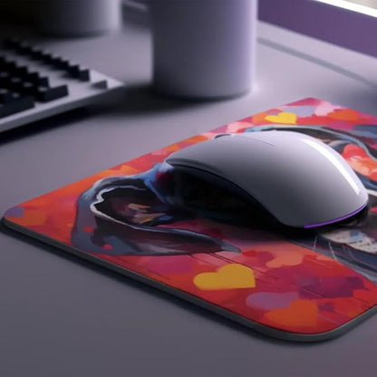 Great Dane Mouse Pad Dog with Red Hearts Pattern Non-Slip Rubber Mouse Pad Puppy in Love Mouse Pad for Home Office Work Desk Computer Desktop Laptop for Dog Lovers