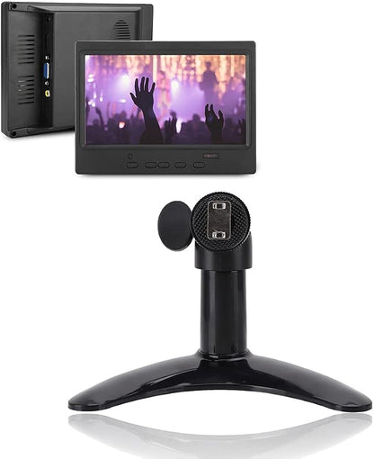 ASHATA Monitor Holder Stand, Desktop Computer Black Monitor Holder,Universal PC Accessories,ABS + Metal Material,Light Weight,for Small LCD Monitors from 7 to 11.6 Inch.