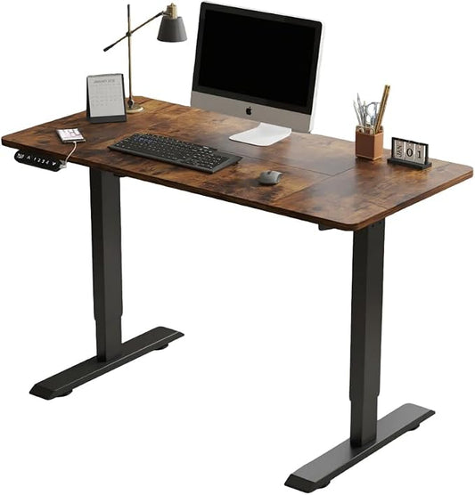 55 Inch Computer Desk, Large Office Desk for Home Office, Modern Writing Table with Sturdy Metal Frame