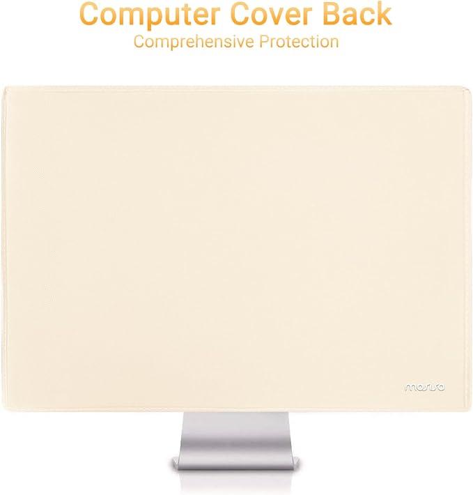 MOSISO Monitor Dust Cover 26, 27, 28, 29 inch Anti-Static Dustproof LCD/LED/HD Panel Case Computer Screen Protective Sleeve Compatible with iMac 27 inch, 26-29 inch PC, Desktop and TV, Beige