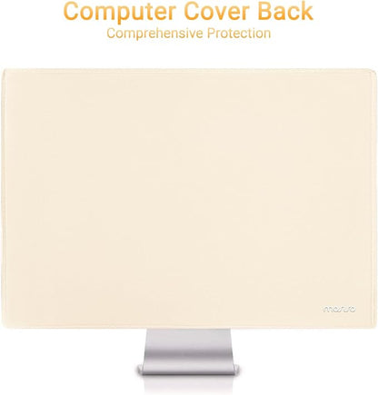 MOSISO Monitor Dust Cover 26, 27, 28, 29 inch Anti-Static Dustproof LCD/LED/HD Panel Case Computer Screen Protective Sleeve Compatible with iMac 27 inch, 26-29 inch PC, Desktop and TV, Beige