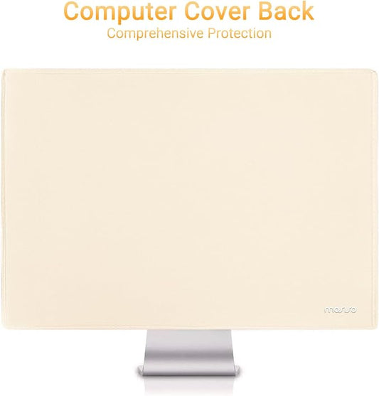 MOSISO Monitor Dust Cover 26, 27, 28, 29 inch Anti-Static Dustproof LCD/LED/HD Panel Case Computer Screen Protective Sleeve Compatible with iMac 27 inch, 26-29 inch PC, Desktop and TV, Beige
