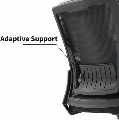 Ergonomic Office Chair with Flip-Up Arms, Small Desk Chair with Breathable Mesh Back, Home Office Desk Chair that Saves Space, Compact Swivel Computer Chair