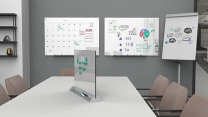 Audio-Visual Direct Magnetic Desktop Memo White Board Planner for Reception & Office (Divider, White)