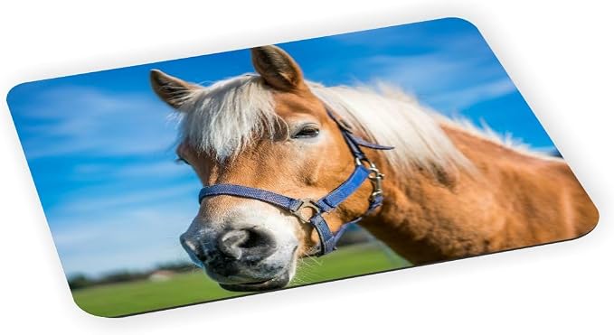 Brown Horse Stallion Close-Up - Ultra Thin Non-Slip Mouse Pad Mousepad for use with Laptops, Macbooks, Travel