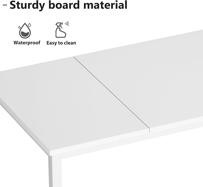 sogesfurniture 71 inches Office Desk Computer Desk Gaming Desk Computer Table Sturdy Writing Workstation for Home Office, White