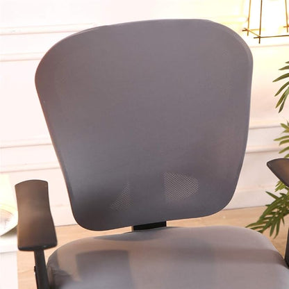 Jinzio Computer Office Chair Cover - Split Protective & Stretchable Cloth Polyester Universal Desk Task Chair Chair Covers Stretch Rotating Chair Slipcover, Grey