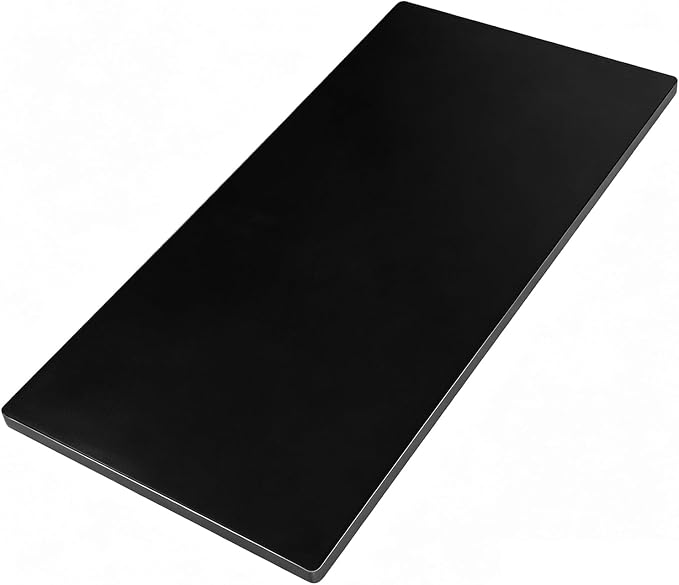 QLLY One-Piece Wood Tabletop, Replacement Board Desktop, Universal Countertop for Table and Workstation (Black, 39.3x23.6 inch)