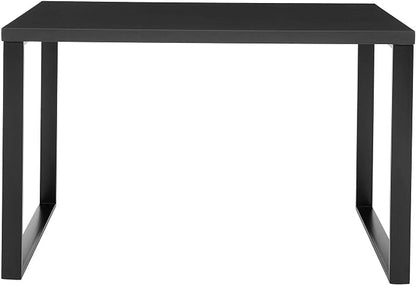 Euro Style Dillon 47" Home Office Writing Gaming Desk | Modern Industrial Minimalism | Lacquer Finished Wood | Professional-Grade Construction for Daily Use | Anthracite, Matte Black Legs