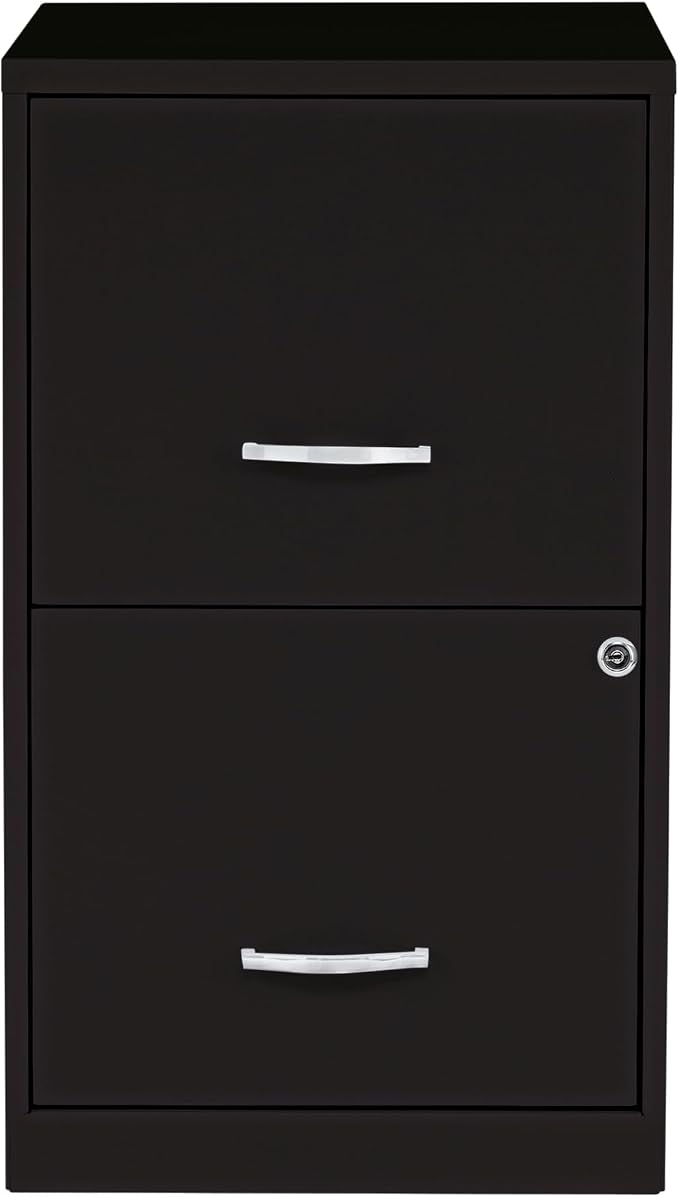 NuSparc 2 Drawer Locking Filing Cabinet | Pre-Assembled Steel Construction | Space-Saving Design is Perfect for Home and Small Office | Letter-Size | Assembled in North America