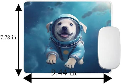 Mouse Pad Labrador Retriever Astronaut Dog in Space Mouse Pad Puppy floating in Space for Home Office Work Desk Computer Desktop Laptop for Dog Lovers