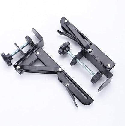 Under Desk Keyboard Tray Support Bracket Adjustable Desktop Extension Board Stand Clamp-on Keyboard Holder Arm Rest Tray Extension Plate Support Rack for Desk, NO Board/Tray, 1 Set (Style01)