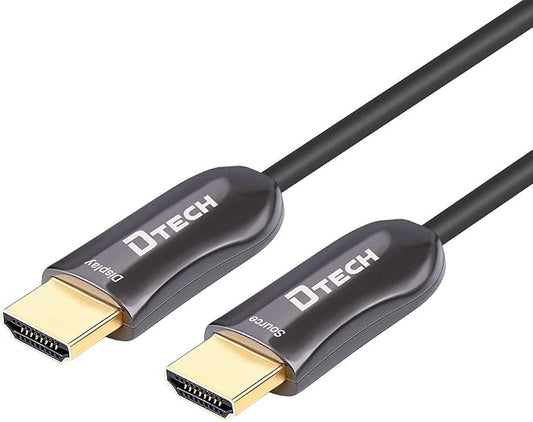 DTECH Ultra Slim 200 Feet Fiber Optic HDMI 2.0 Cable 4K 60Hz 18Gbps for in-Wall Installation 200ft Projector Laptop Computer Monitor TV (61 Meters)