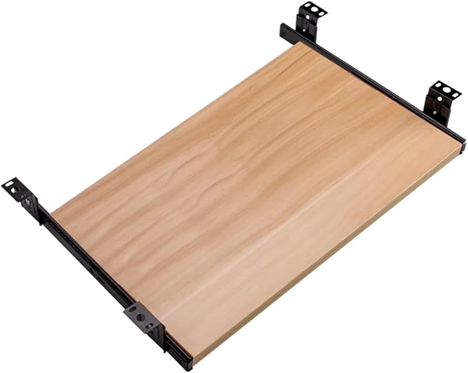 Under Desk Keyboard Tray Slide Out Height Adjustable 21/24/27x 10 Inch Pull Out Platform Computer Drawer Suitable for Office(B,54x27cm)