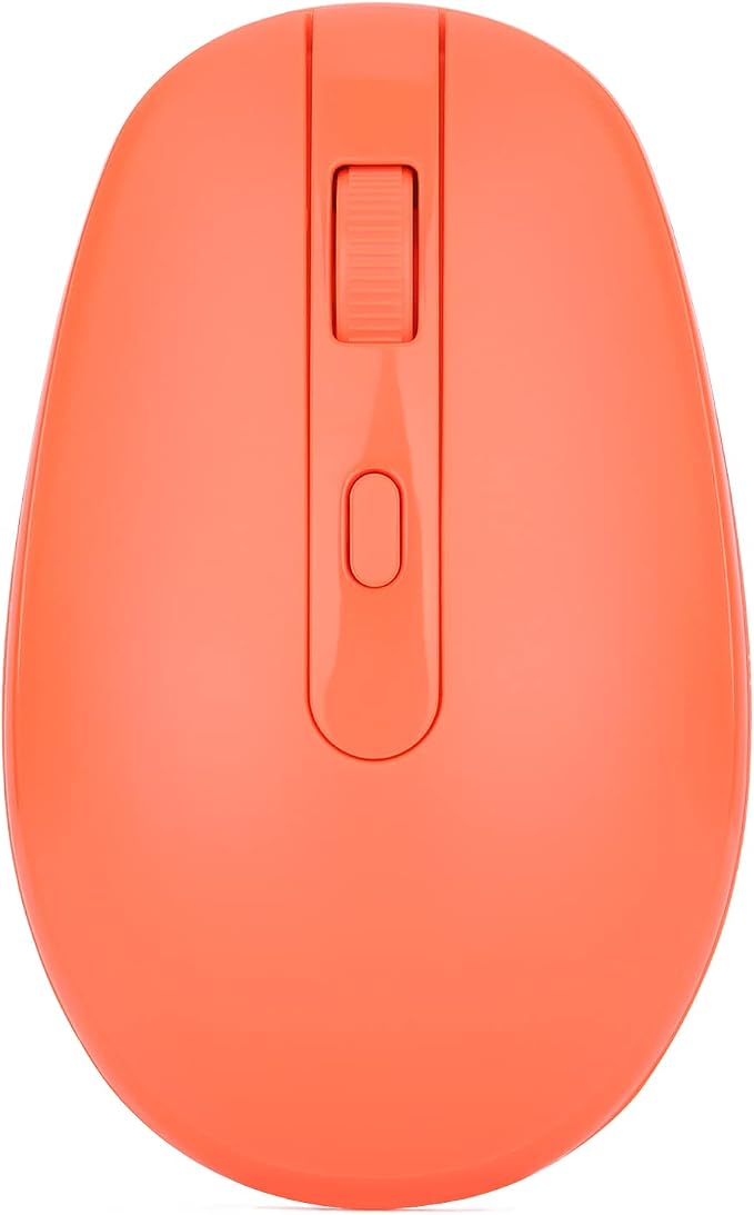 Rii Wireless Mouse RM700 2.4G Silent Mouse WIith USB Nano Receiver for Laptop,PC,Mac,Chromebook,Windows (Orange)