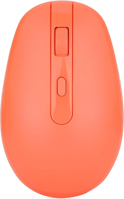 Rii Wireless Mouse RM700 2.4G Silent Mouse WIith USB Nano Receiver for Laptop,PC,Mac,Chromebook,Windows (Orange)