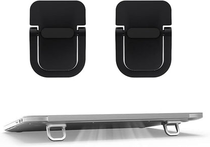 2pcs Keyboard Stands, Mini Laptop Stand for Desk, Portable Laptop Stand Compatible with MacBook Air Pro, Dell XPS, Lenovo, HP More. (Black)