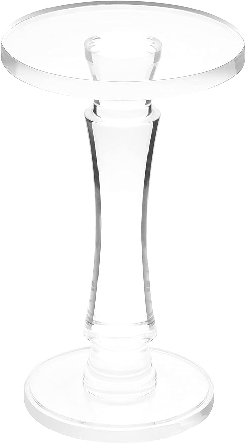 Artmaze Clear Acrylic Small End Table,Drink Table,for Office, Living Room and Bedroom, 12x12 inch，20 inch High