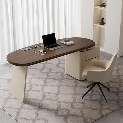 JITUIHOM Office Desk Modern Minimalist Study Desk for Home Office Use, Corporate Workstation, Bedroom Furniture, Suitable for, Work and Leisure(140 * 65 * 75cm)